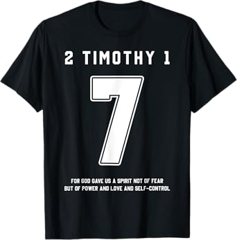 2 Timothy 1:7 Bible Verse Team Sports Jersey Christian T-Shirt
