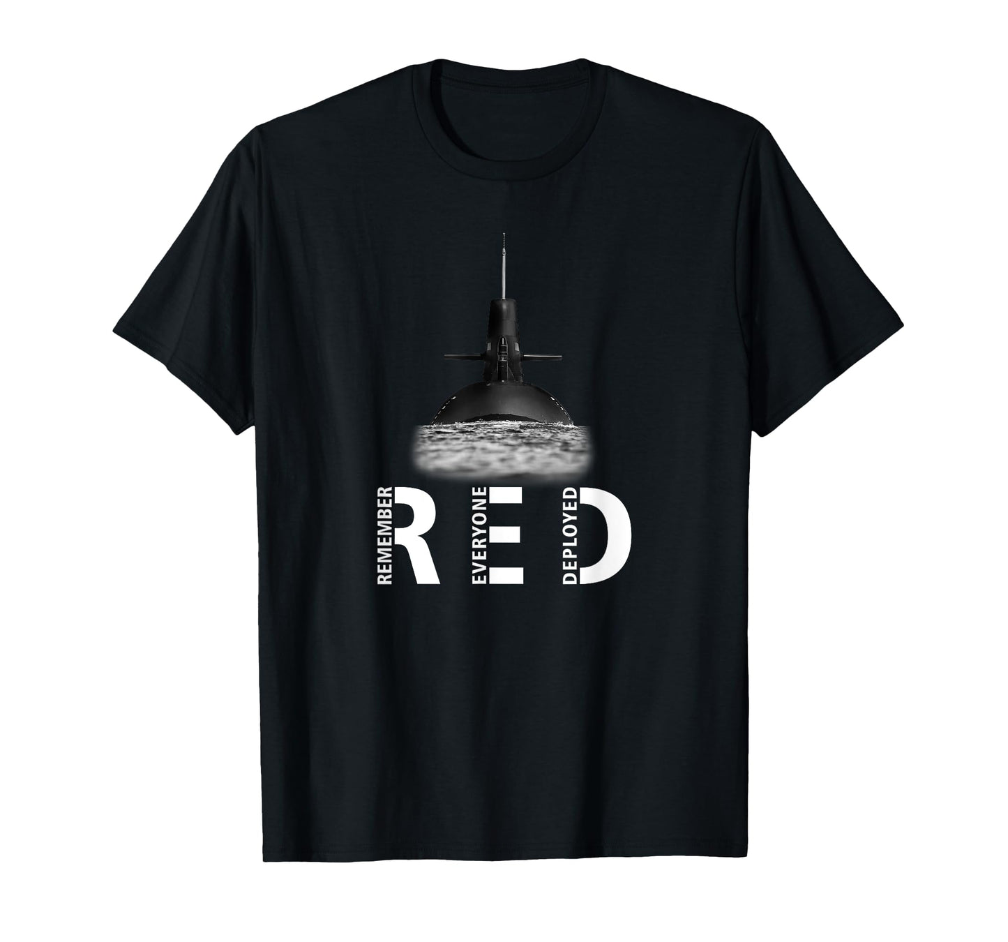 RED Friday Remember Everyone Deployed Military Submarine T-Shirt