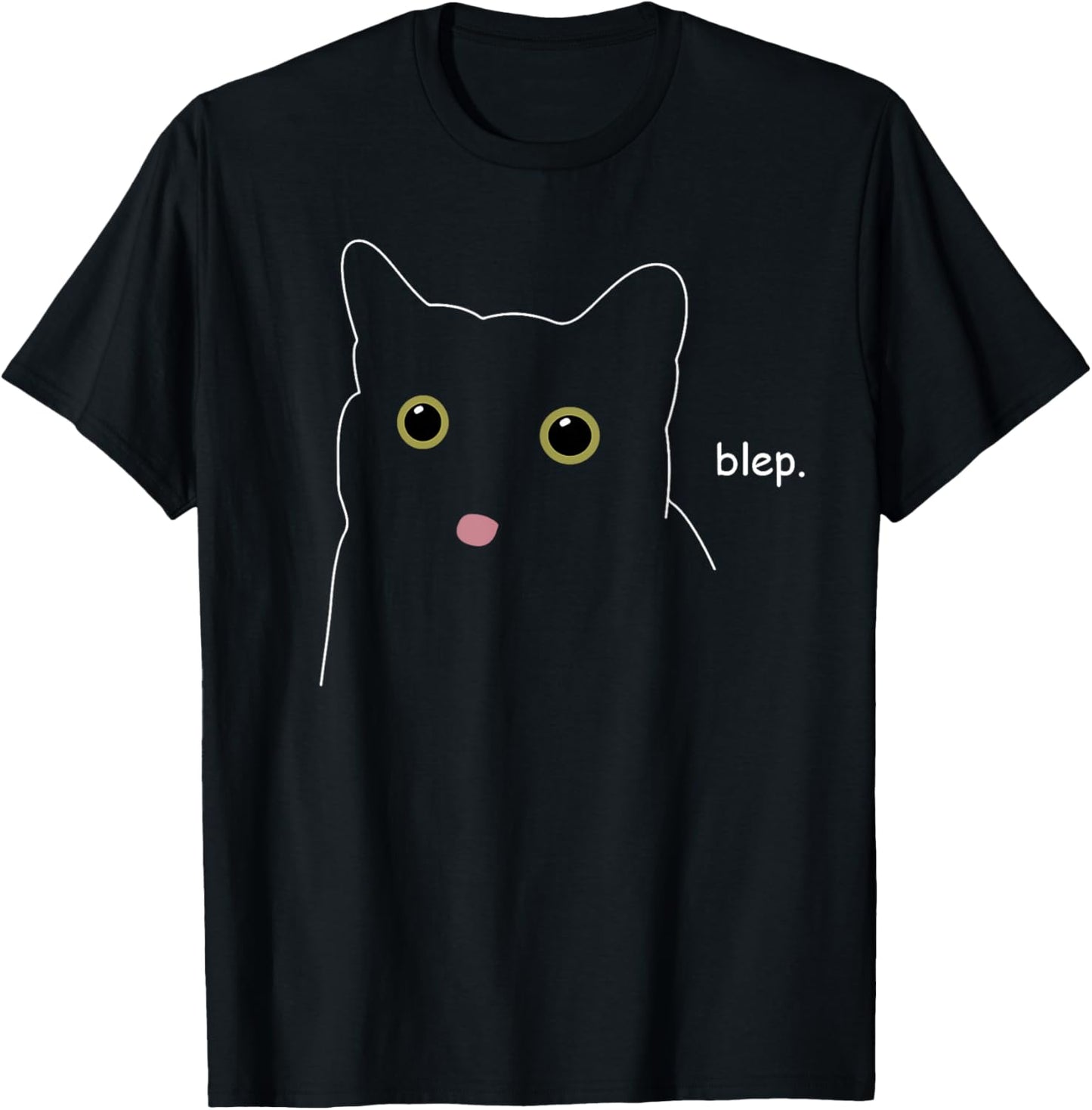 Funny Blep Blep Cute Cat Animals Shirt Black Cat Tee T-Shirt