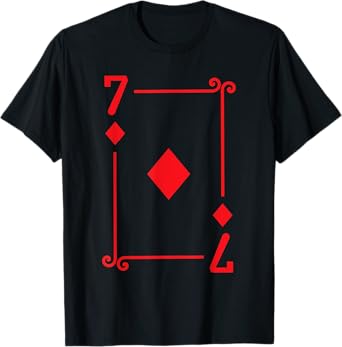 Playing Cards - Matching Diamonds Card Suits - Seven Card T-Shirt