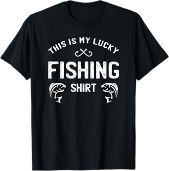 This is my Lucky Fishing Shirt Funny Fishing Retro T-Shirt