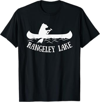 Rangeley Lake Maine Bear Canoe Gift T-Shirt