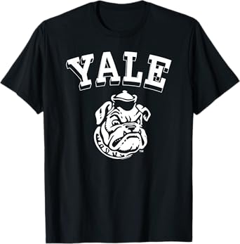 Yale University Cartoon Bulldog Handsome Dan Yale Logo T-Shirt