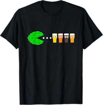 Hop-Man Funny Gamer, Craft Beer Lover, Vintage Beer T-Shirt