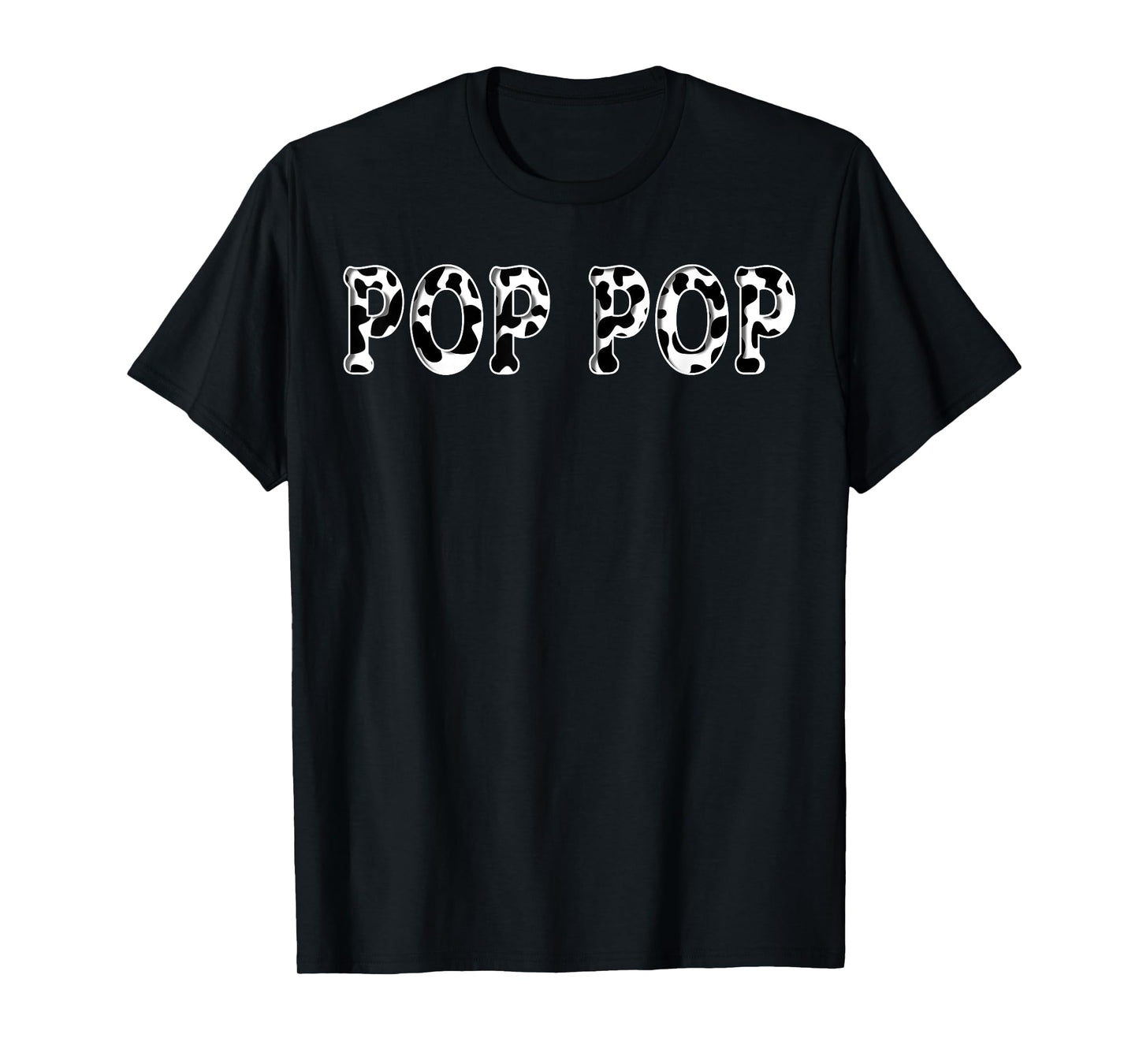Cow Pop Pop Birthday Family Matching Girl Boy Farm Birthday T-Shirt