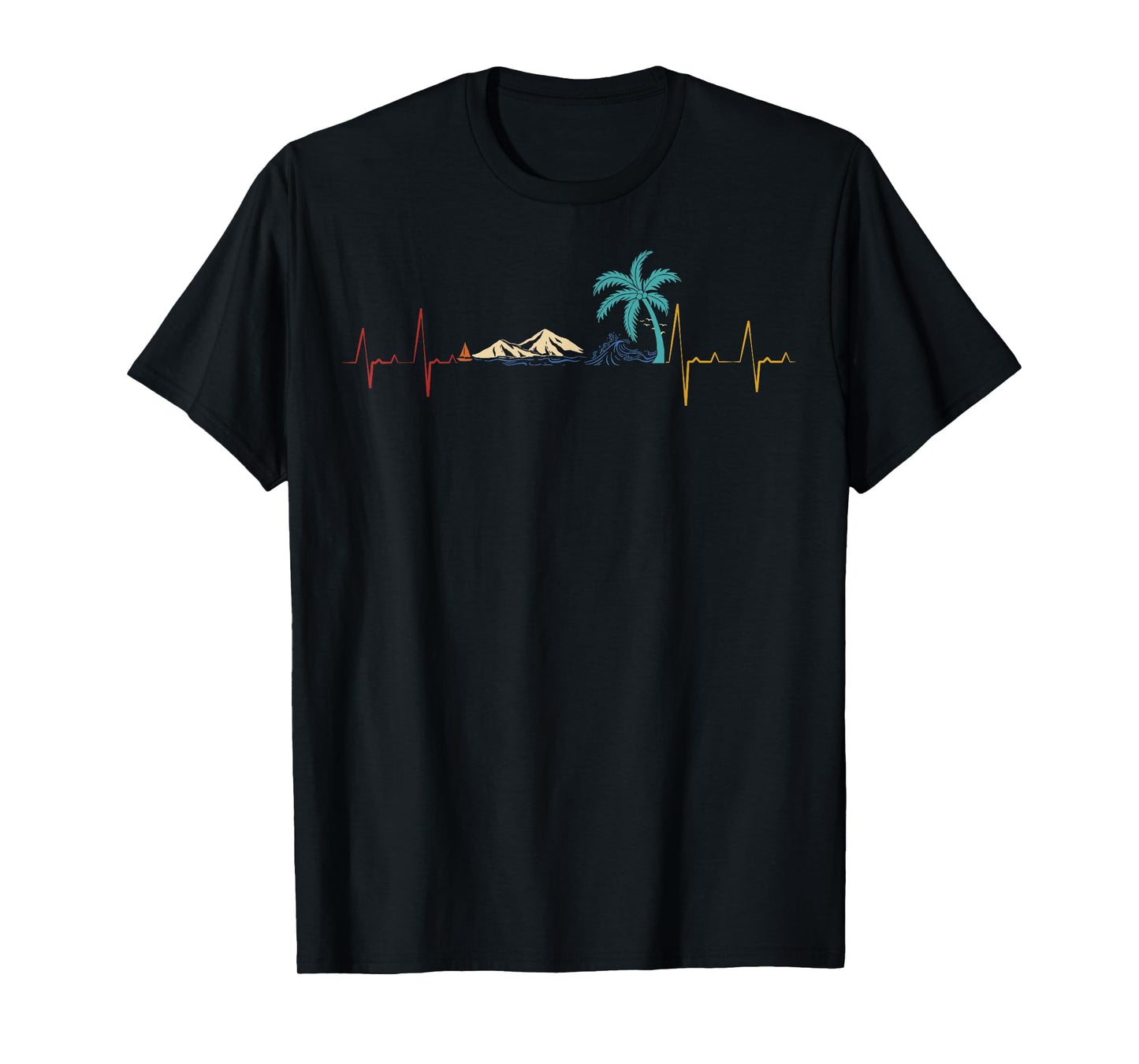 Life Is Really Good Beach Heartbeat Summer Beach Vacation Men Women Kids T-Shirt