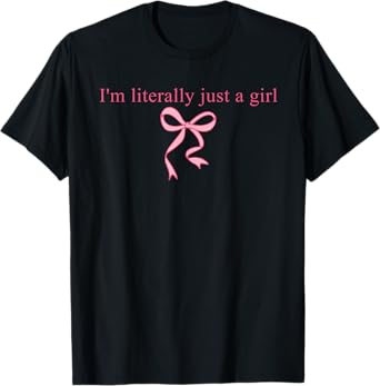I'm Literally Just A Girl Sad Hamster Meme With Pink Ribbon T-Shirt