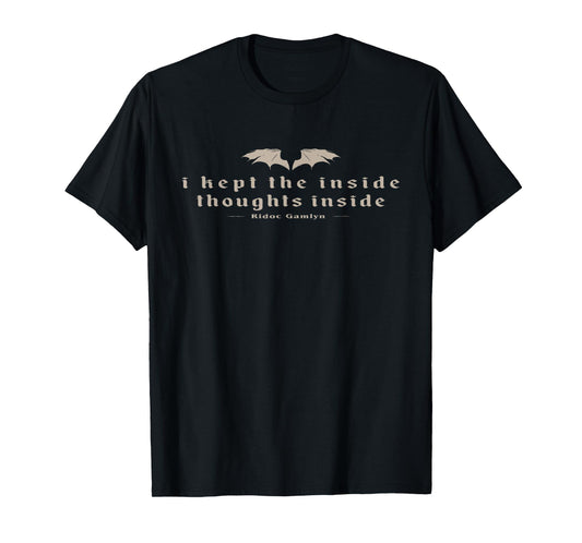 Vintage Retro I Kept The Inside Thoughts Inside Bookish T-Shirt