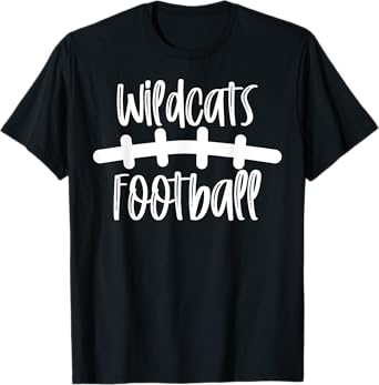 Wildcats Football School Spirit Team Mascot Game Night T-Shirt