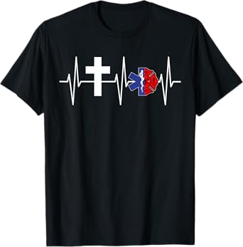 Christian Firefighter EMT Shirt Religious Firefighter EMS T-Shirt