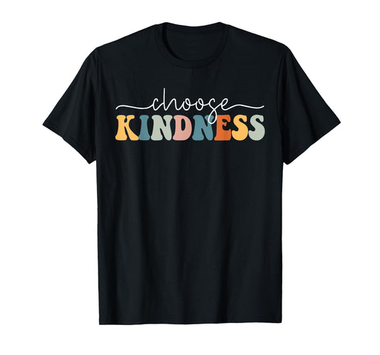 Choose Kindness Retro Groovy Kindness Inspirational T-Shirt