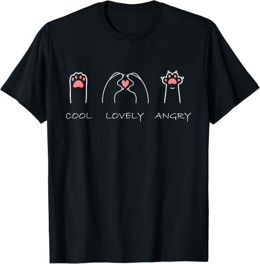 Funny Angry Cute Cat Paw for Cat Lovers T-Shirt