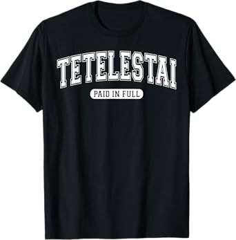Tetelestai Paid In Full Varsity Arched White Letters T-Shirt