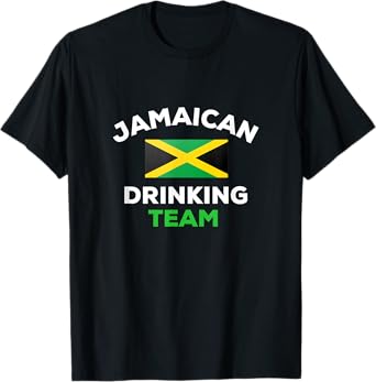 Jamaica Drinking Team Funny Jamaican Flag Beer Party T-Shirt