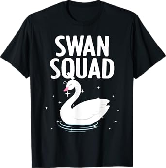 Swan Art For Men Women Swan Lover Waterfowl Animal Swan T-Shirt