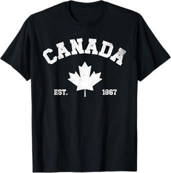 Vintage Canada Flag Canada Maple Leaf Funny Canadian Canada T-Shirt