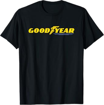 Goodyear Official Yellow Text Logo T-Shirt
