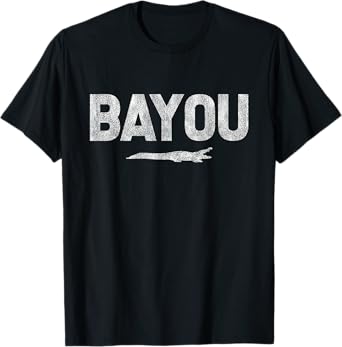 BAYOU ALLIGATOR Distressed T-Shirt