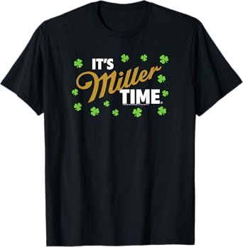Miller Lite St. Patrick's Day It's Miller Time Vintage T-Shirt