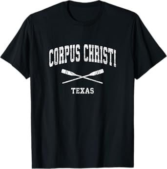 Corpus Christi Texas Vintage Nautical Paddles Sports Oars T-Shirt