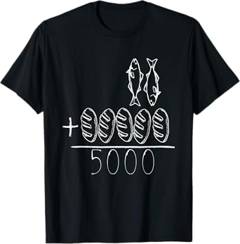 2 Fishes 5 Breads Jesus Feeds The 5000 Christian Bible Verses T-Shirt