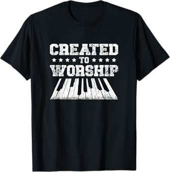 Created To Worship Piano Player Christian Believer T-Shirt