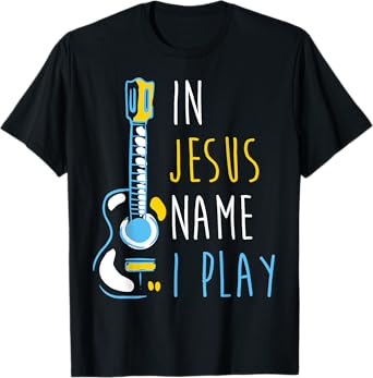 In Jesus Name I Play Ukulele - Christian Ukulele Player T-Shirt