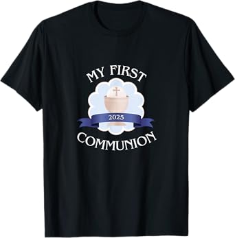 2025 Catholic Boy First Communion Sacrament Celebration T-Shirt