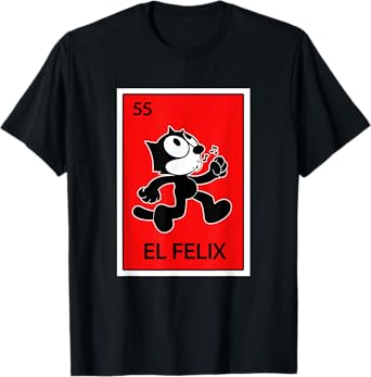 Mexican Lottery Designs El Felix, Cat Cartoon, Parody T-Shirt