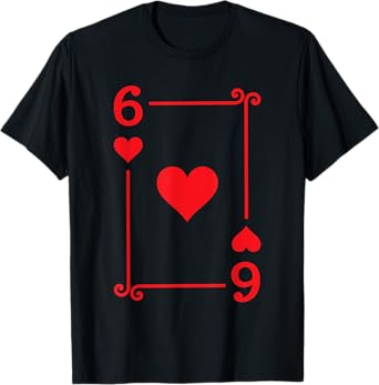 Playing Cards Costume - 6 Hearts Card - Six Card T-Shirt