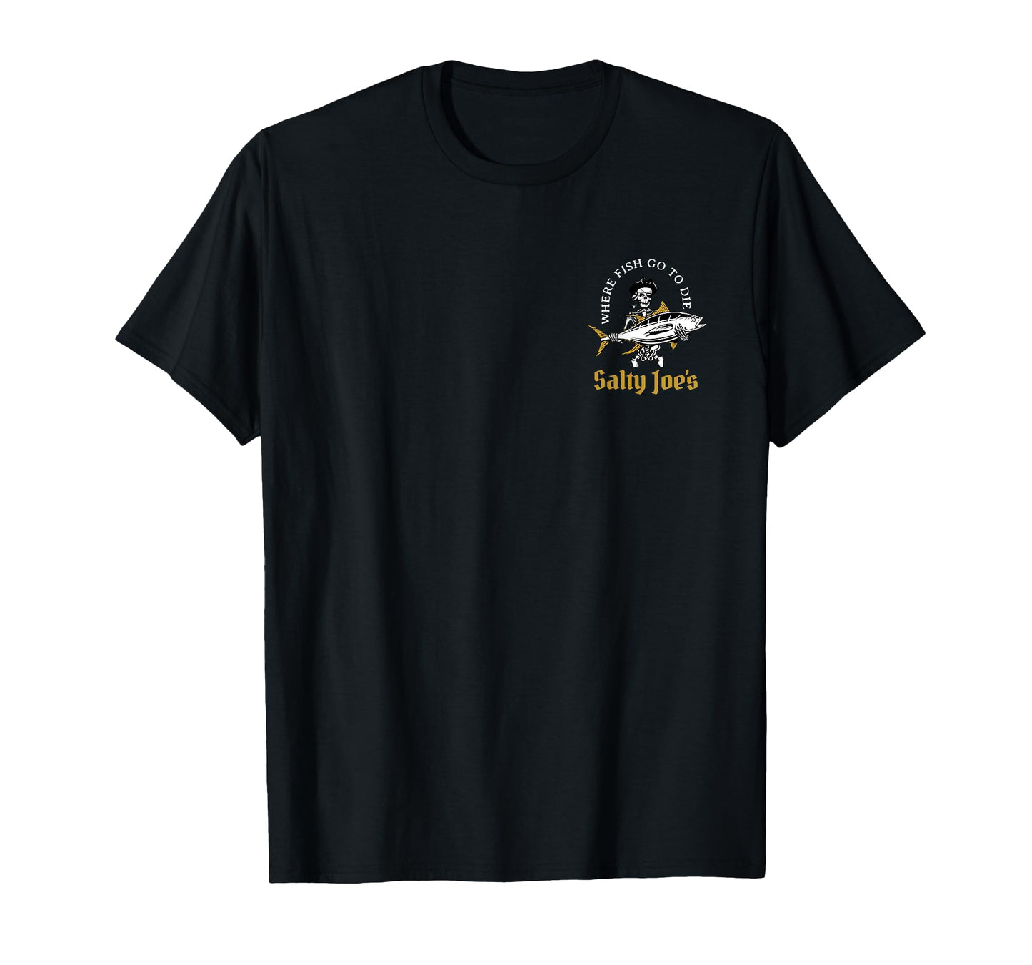 Salty Joe's Ol' Angler Fishing Logo Surf Shop T-Shirt