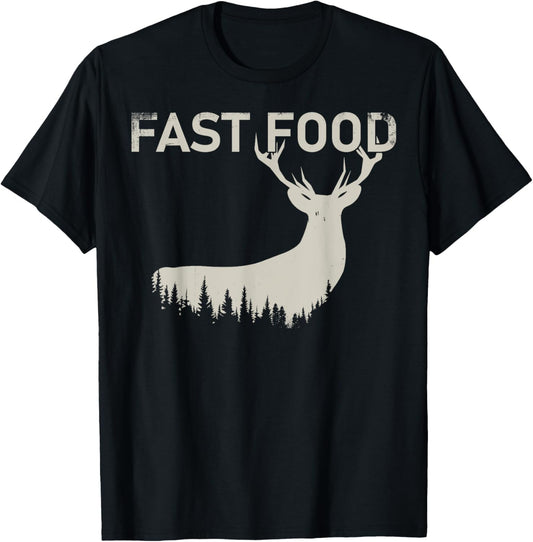 Fast Food Deer Hunter - Funny Hunting Dad Mens Father's Day T-Shirt