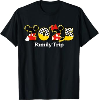 Disney Mickey & Minnie 2025 Family Trip Matching Vacation T-Shirt