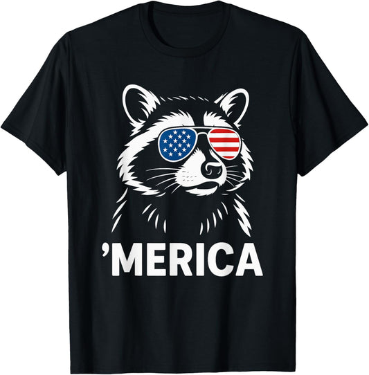Funny Raccoon 4th Of July T-shirt