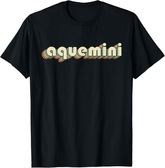 Aquemini Retro Rainbow Typography Style 70s Music Vintage T-Shirt