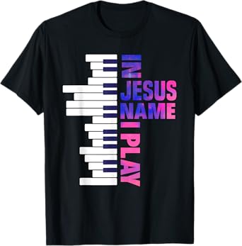 Christian Jesus Piano Player Pianist Keyboard Player Piano T-Shirt