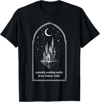 Avoiding Reality Fantasy Funny Introvert Bookish Readers T-Shirt