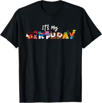 Disney Mickey Mouse and Friends "It's My Birthday" Party T-Shirt