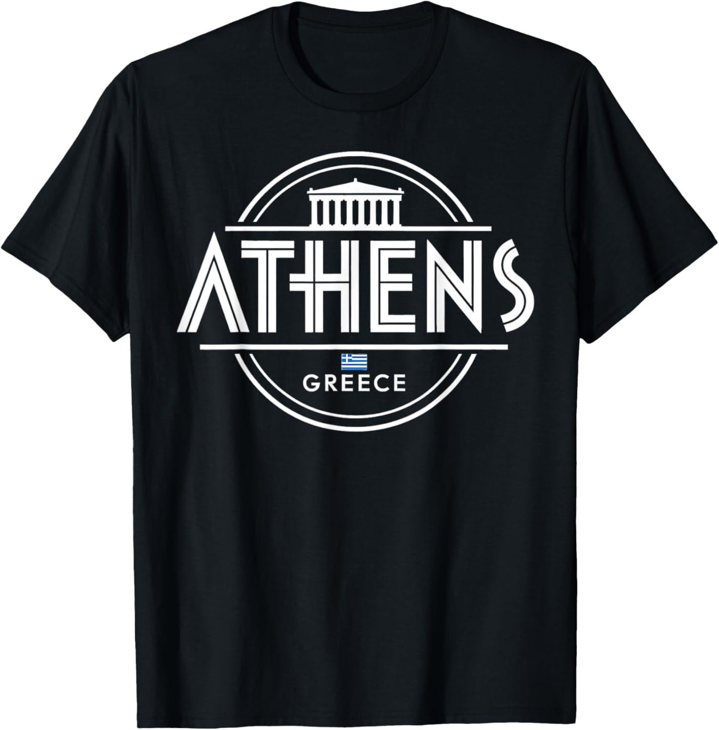 Athens Greece City Travel Iconic Landmarks Tee T-Shirt