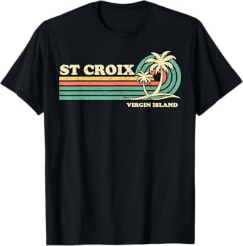 Vintage Retro Summer Vacation Virgin Island St. Croix Beach Men Women T-Shirt