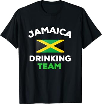 Jamaica Drinking Team Jamaican Drunk Country Beer Flag T-Shirt