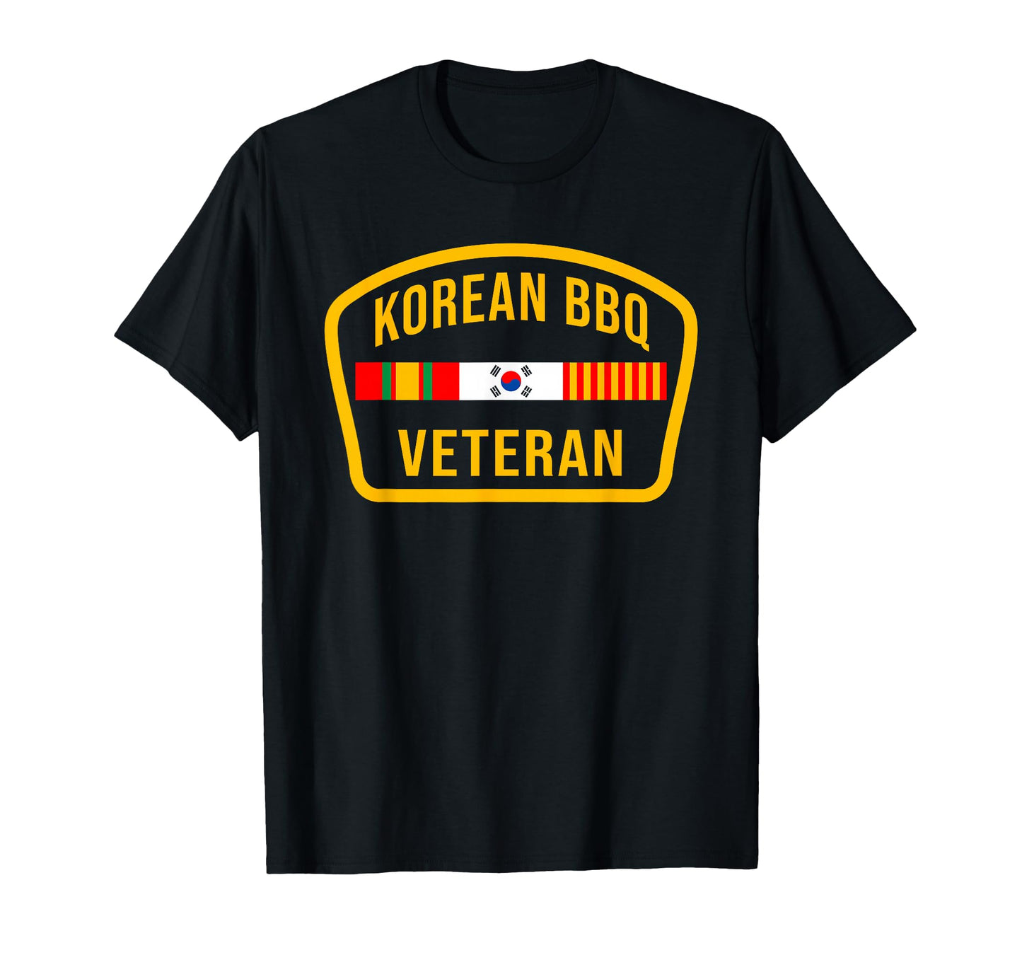 Korean BBQ Veteran Funny Food Lover Gym Cheat Day Military T-Shirt
