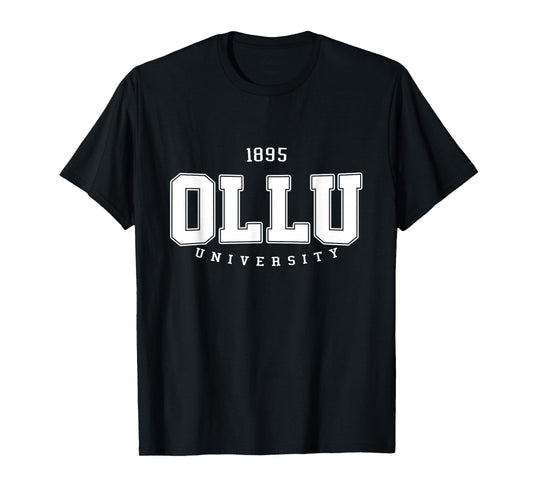 OLLU Arch Vintage Athletic Sports Tee for Men Women T-Shirt