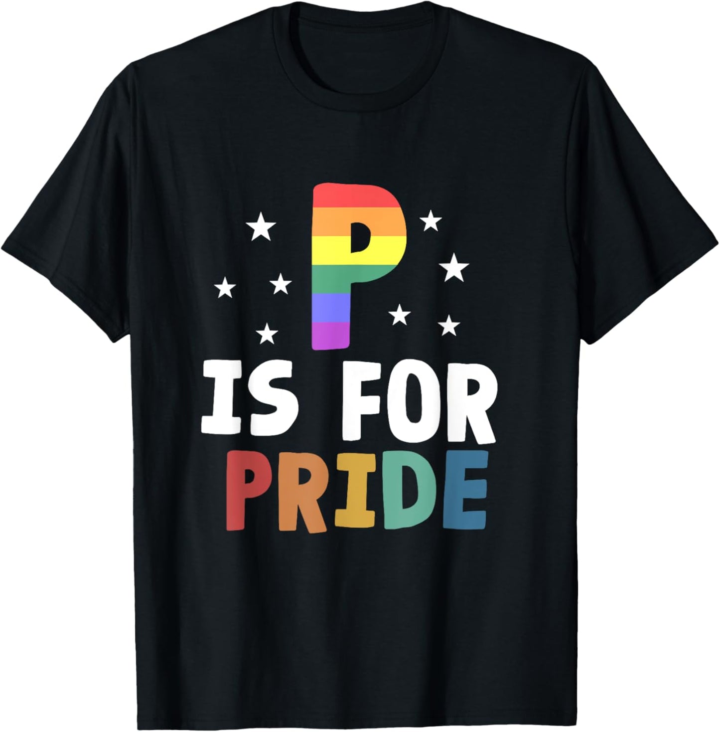 P is for Pride Toddler LGBT Month Protect Trans Kids Rainbow T-Shirt