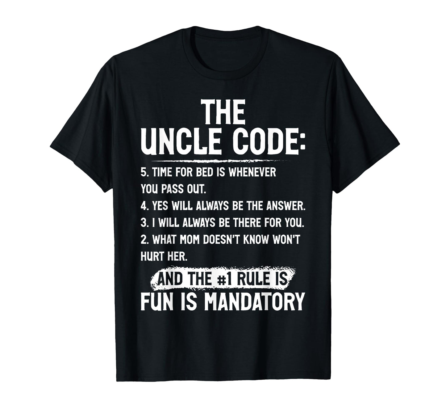 Mens Funny Uncle Gifts From Niece Nephew Funny the Uncle Code T-Shirt
