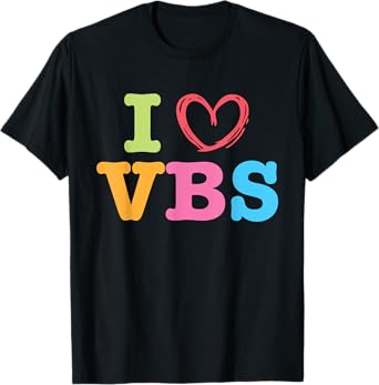 I Love VBS I Heart Vacation Bible School Crew Bible Study T-Shirt