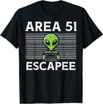 Alien Area 51 Escapee Funny Costume Ufo Men Boys Kids Women T-Shirt