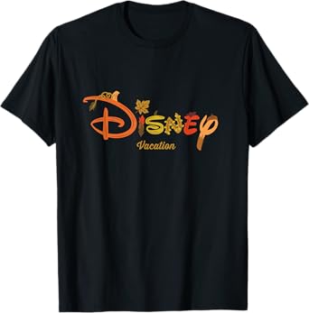 Disney Autumn Fill Logo Fall Trip Vacation T-Shirt