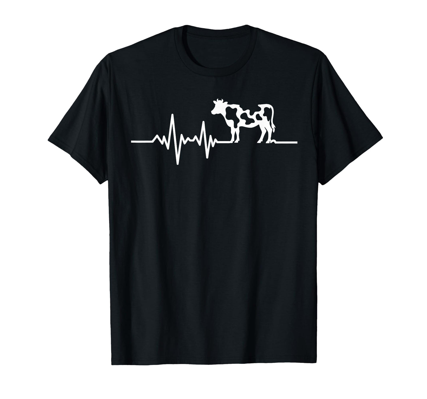Cow Heartbeat Dairy Farming Ranch Life Cattle Lover Gifts T-Shirt