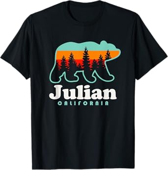 Julian California Mountains Bear Retro Outdoors T-Shirt